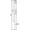 Dekorativ puller | Serie 479B | � 76 mm | fastmonteret, til indst�bning i beton med jordanker, total l�ngde ca. 1300 mm | uden l�s | uden �je